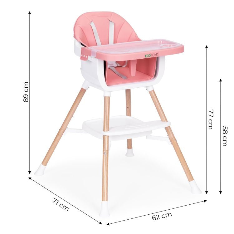 Hranilica za bebe 2u1 pink ECOTOYS
