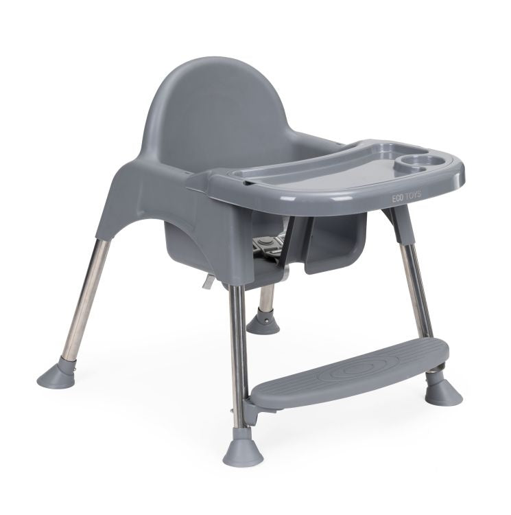 HRANILICA ZA BEBE 2U1 SA POSTOLJEM I POJASEVIMA GRAY ECOTOYS