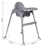 HRANILICA ZA BEBE 2U1 SA POSTOLJEM I POJASEVIMA GRAY ECOTOYS