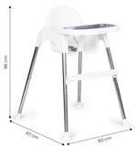 HRANILICA ZA BEBE 2U1 SA POSTOLJEM I POJASEVIMA WHITE ECOTOYS