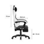 Huzaro Force 3.7 White Carbon gejmerska stolica