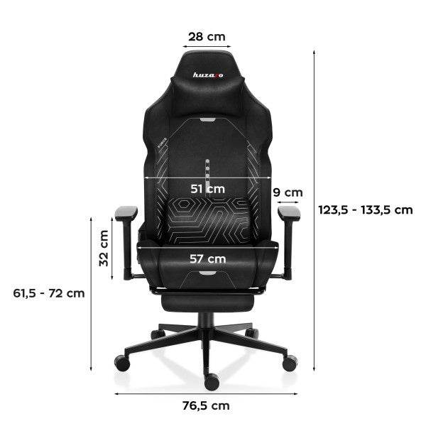 Huzaro Force 8.1 Gejmerska stolica, Crna, Ergonomska