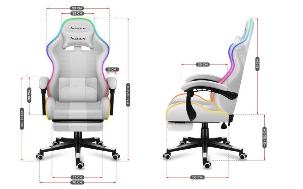 Huzaro Gaming stolica Force 4.7 RGB White