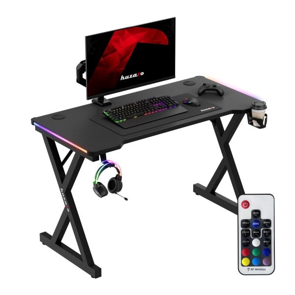 Huzaro hero 2.3 RGB Black - Gejmerski sto 120x60cm