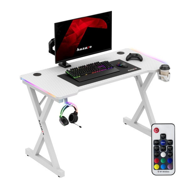 Huzaro hero 2.3 RGB White - Gejmerski sto 120x60cm