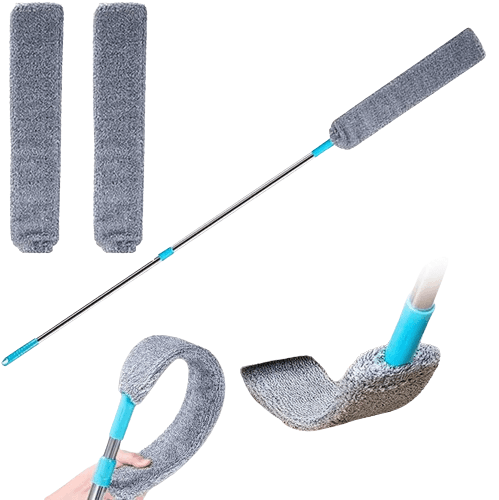 Savitljivi brisko za prašinu zateško dostupna mesta i površine sa mikrofiber navlakom, sivi