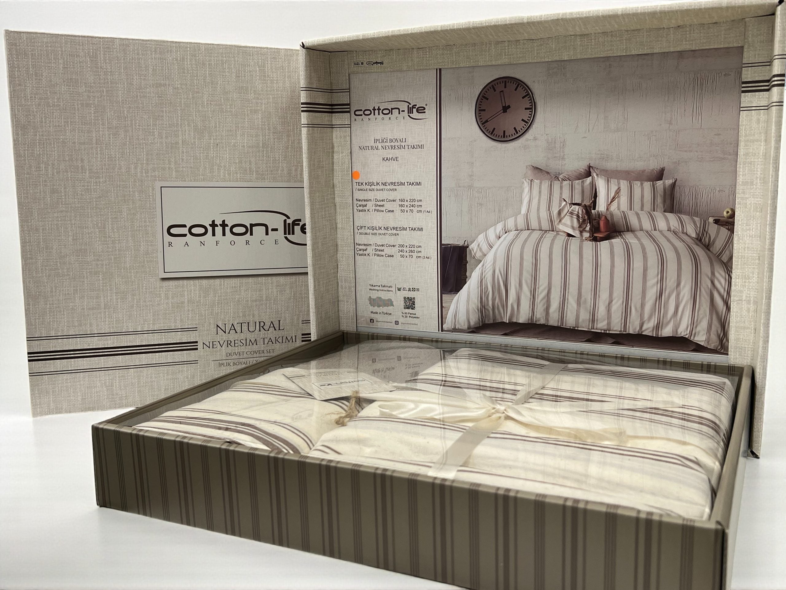 Komplet set posteljina Cotton-Life 160x220cm Kahve
