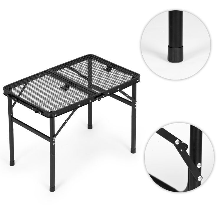 Kamperski sklopivi sto 60 × 40 cm – Black MultiGarden