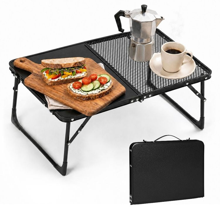 Kamperski sklopivi stočić 60 × 40 cm – Black MultiGarden