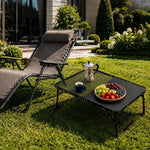 Kamperski sklopivi stočić 60 × 40 cm – Black MultiGarden