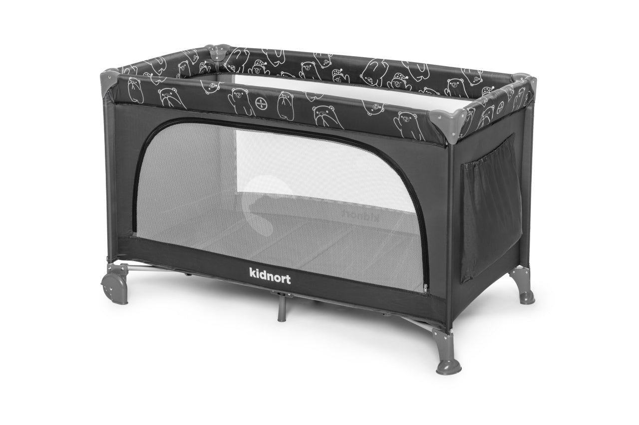 Kidnort Grotta prenosivi krevetac dark grey mélange