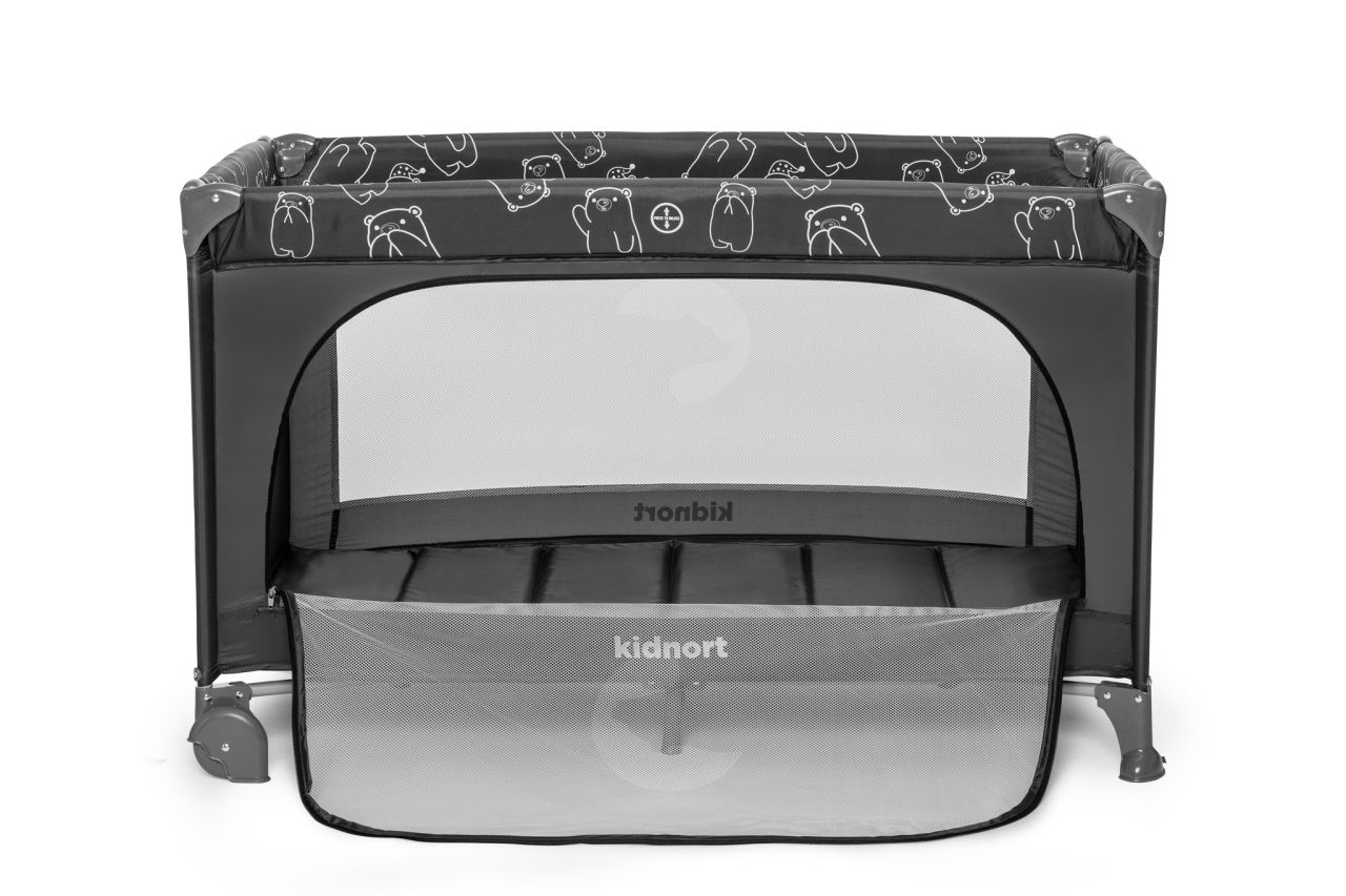 Kidnort Grotta prenosivi krevetac dark grey mélange
