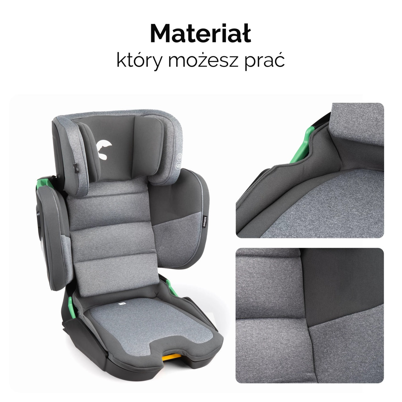 Kidnort Mane auto sedište i-size 100-150cm grey