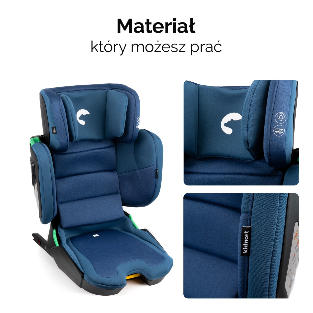 Kidnort Mane auto sedište i-size 100-150cm white