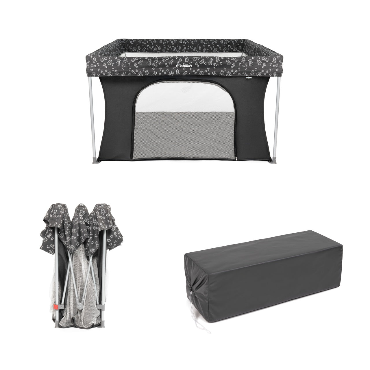Kidnort Snoen ogradica za bebe grey