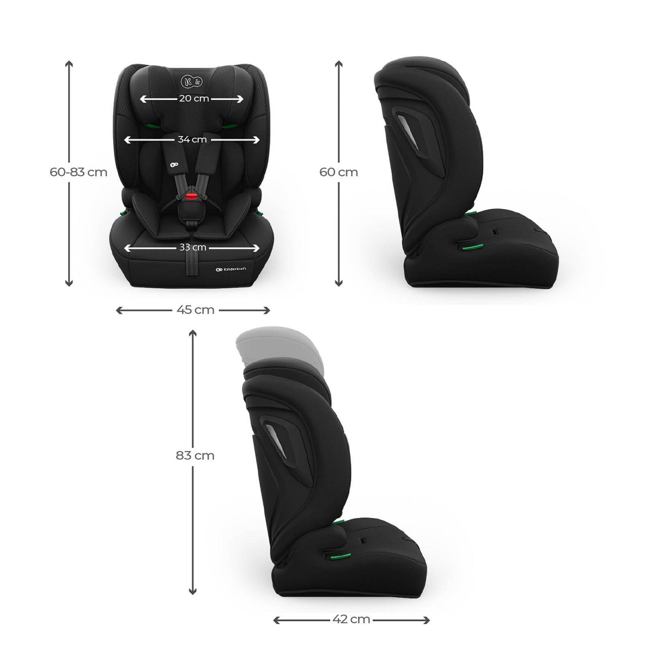 KINDERKRAFT AUTO SEDIŠTE COMFORT UP 2 PLUS i-Size black