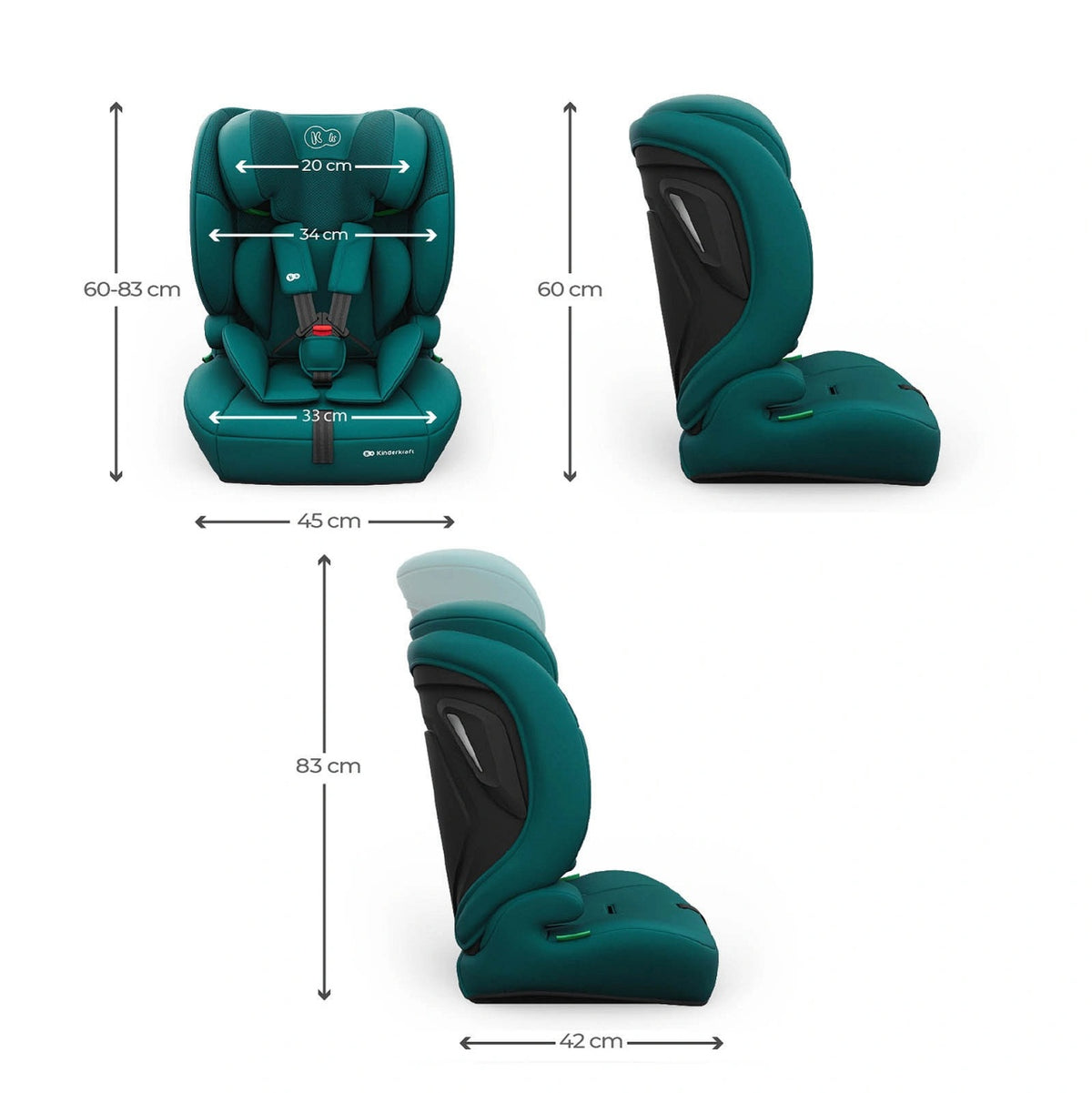 KINDERKRAFT AUTO SEDIŠTE COMFORT UP 2 PLUS i-Size green