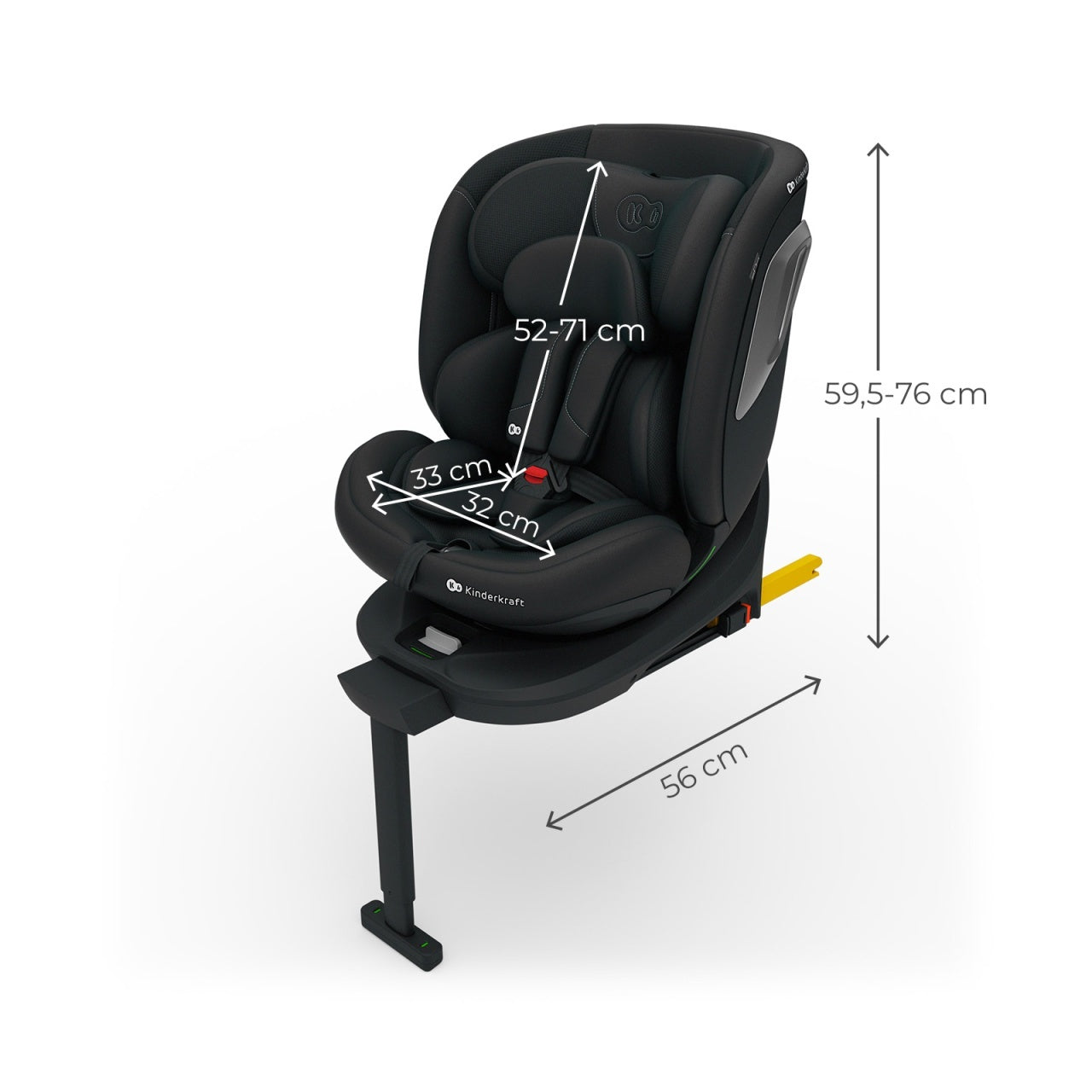 KINDERKRAFT AUTO SEDISTE I-360 2 PLUS i size 40-150cm BLACK