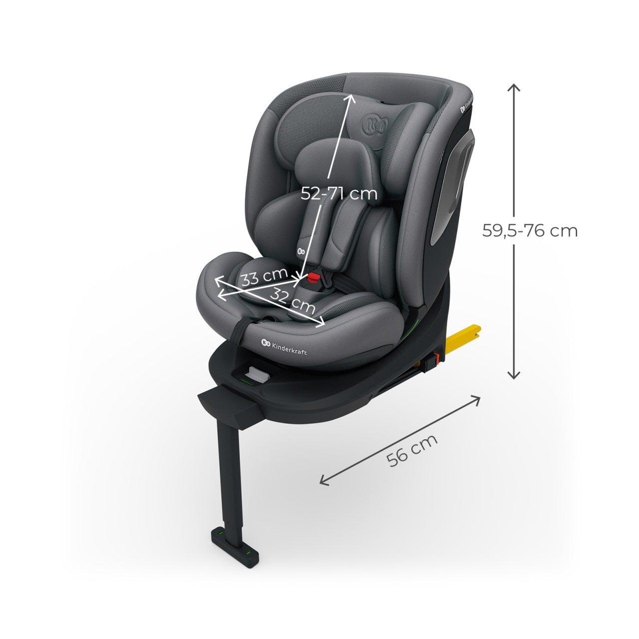 KINDERKRAFT AUTO SEDISTE I-360 2 PLUS i size 40-150cm GREY