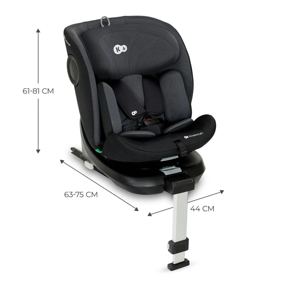 KINDERKRAFT AUTO SEDISTE I-360 i size 40-150cm BLACK