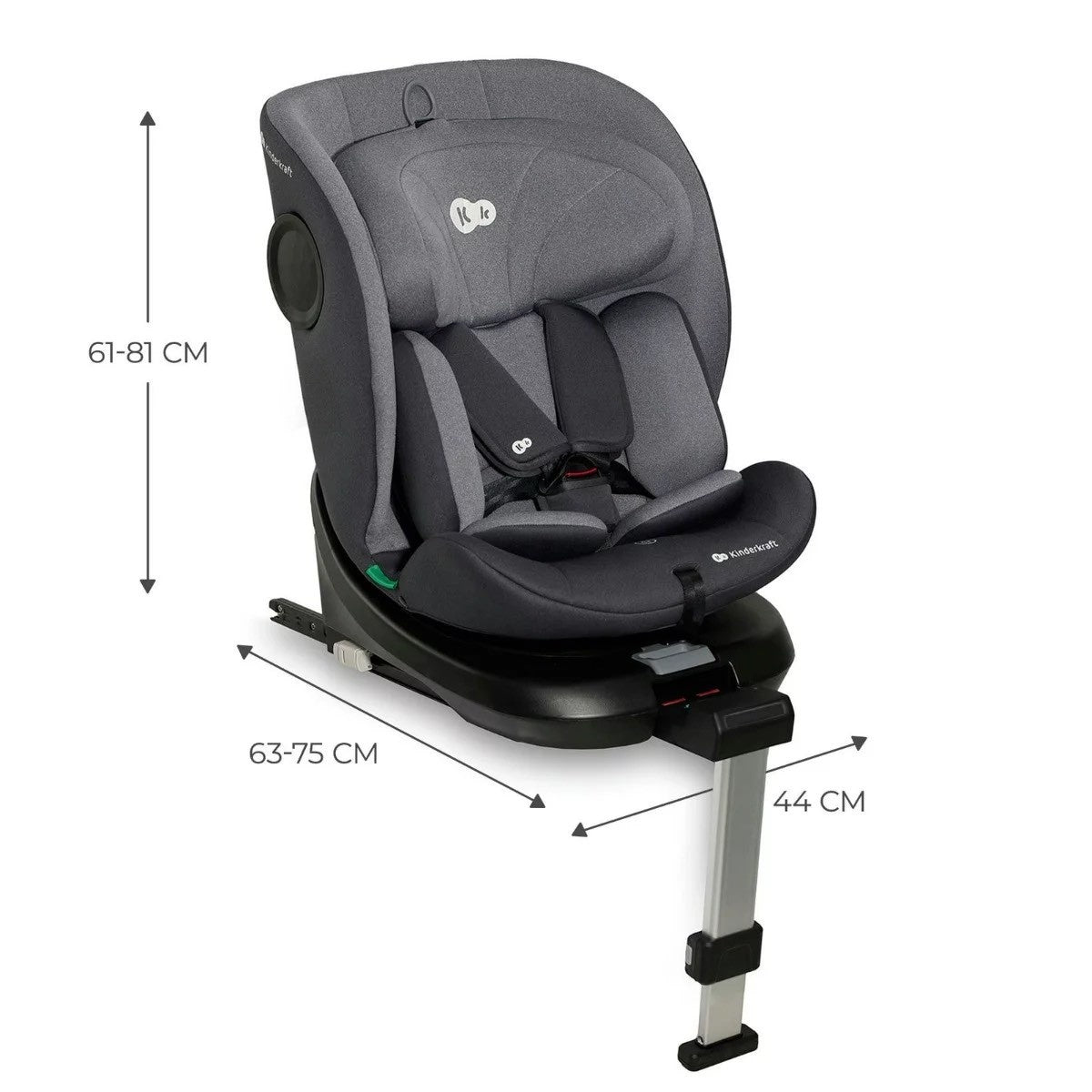 KINDERKRAFT AUTO SEDISTE I-360 i size 40-150cm GRAY