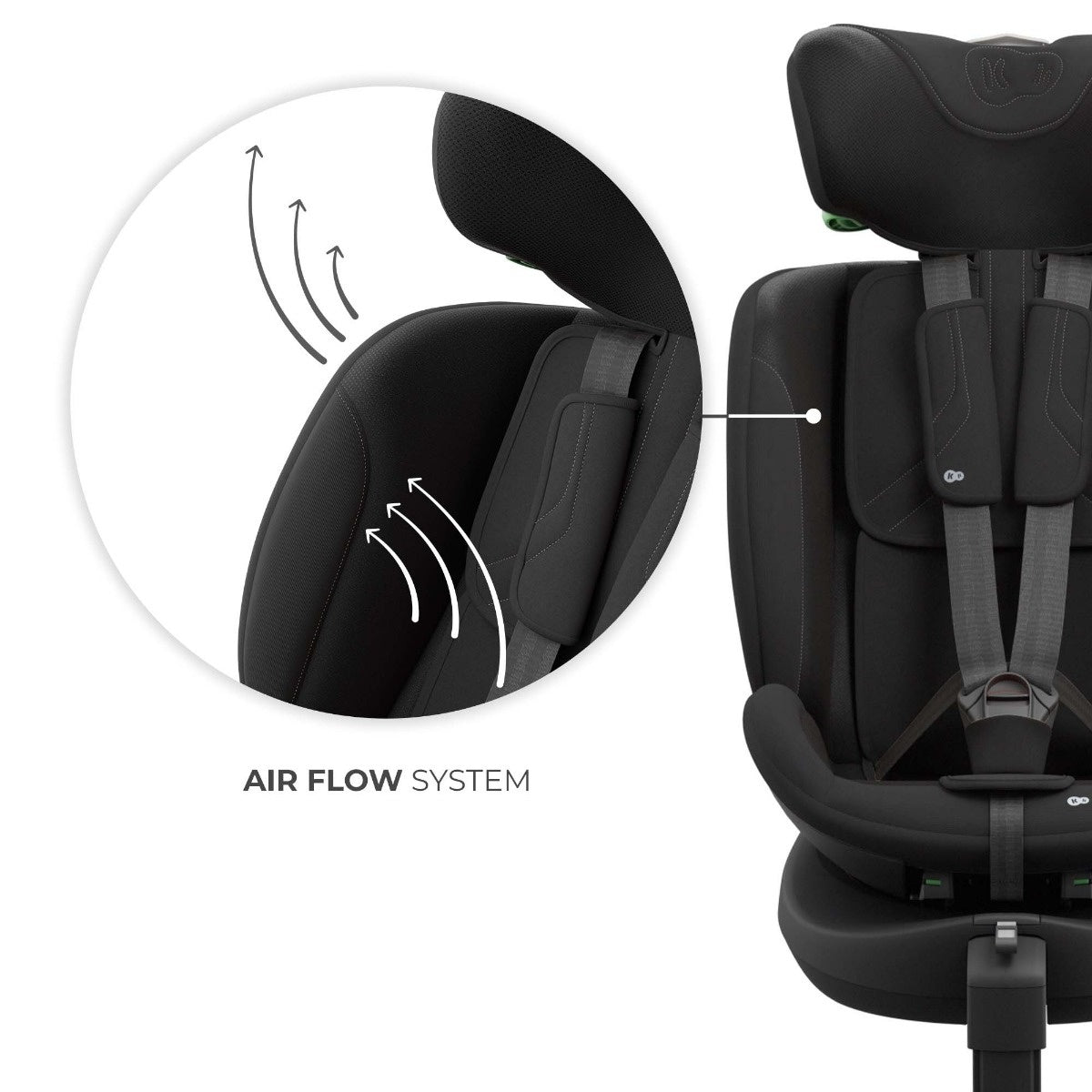 KINDERKRAFT AUTO SEDIŠTE I-FIX ENDURA SAFE 61-150CM BLACK