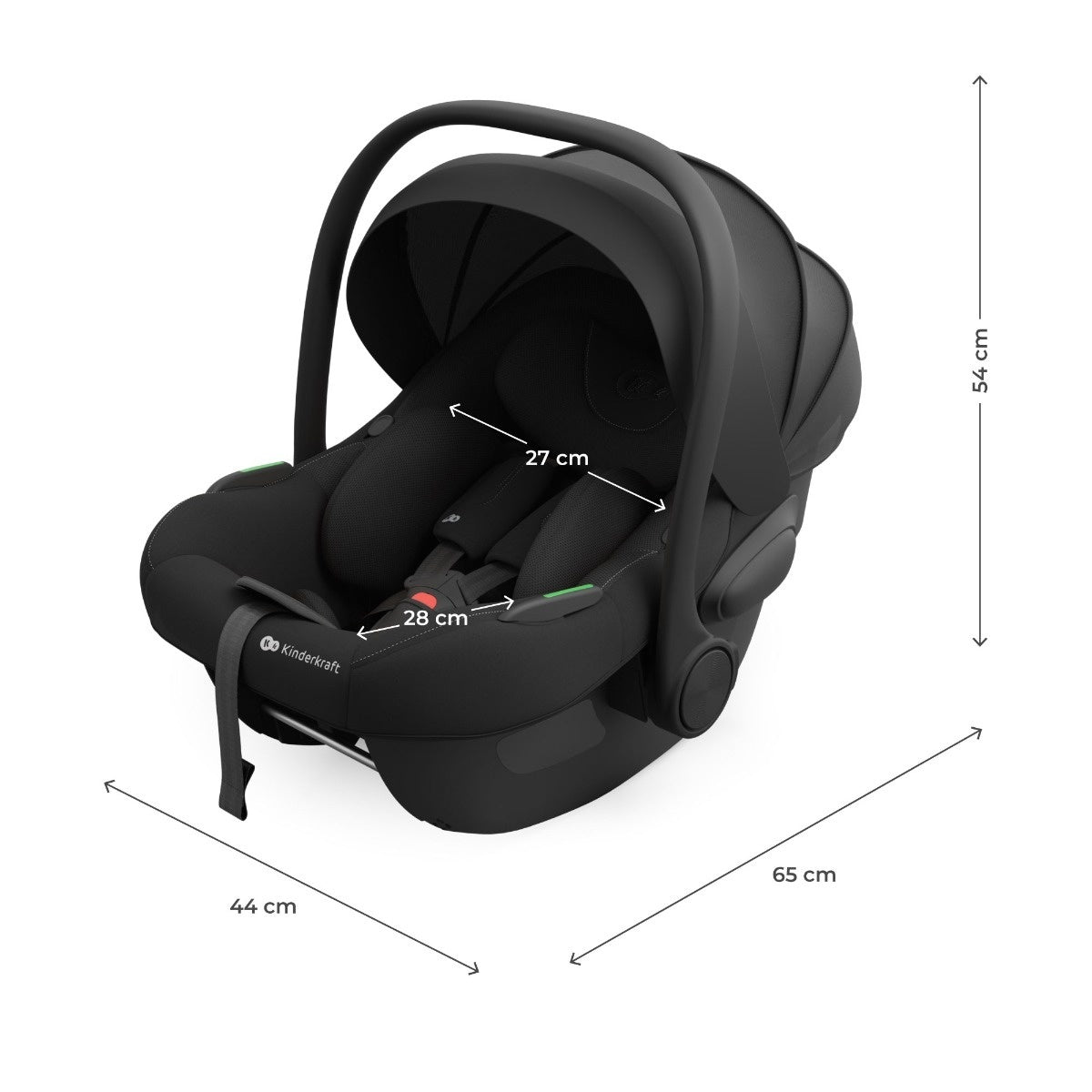 KINDERKRAFT AUTO SEDIŠTE I-LITE 40-86CM GRAPHITE BLACK
