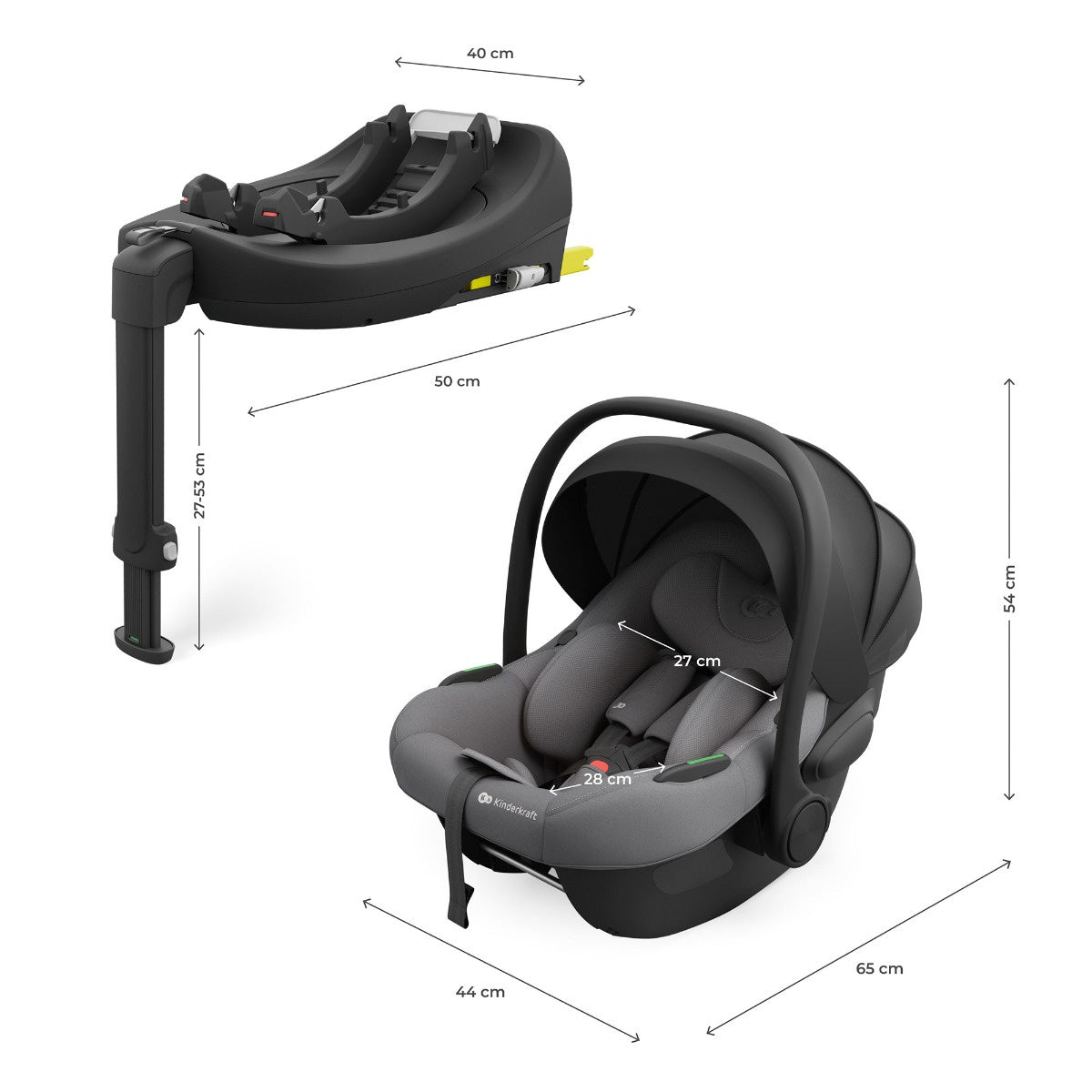 KINDERKRAFT AUTO SEDIŠTE I-LITE SA BAZOM ENDURA SAFE FX GREY