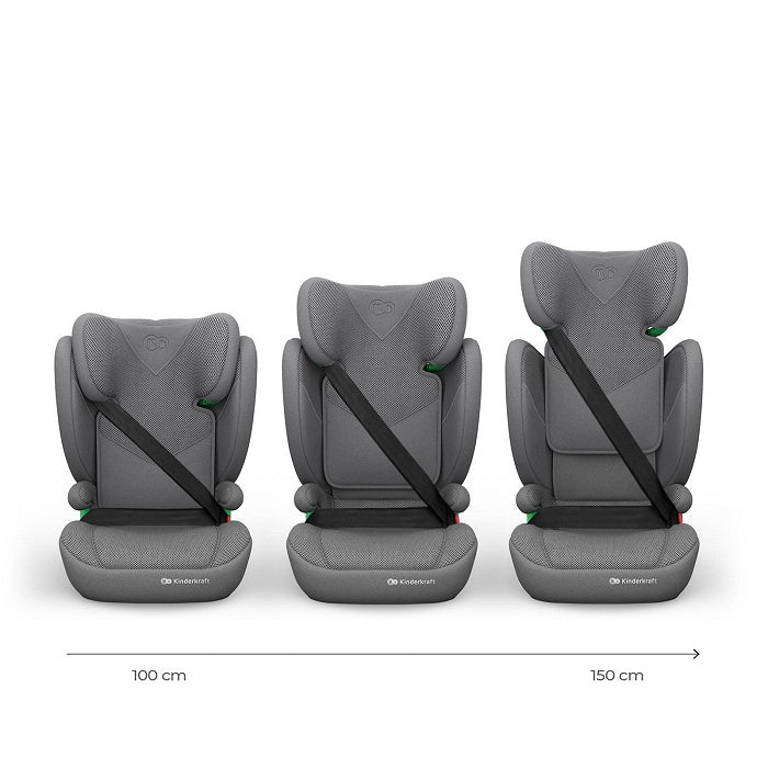 KINDERKRAFT AUTO SEDIŠTE JUNIOR FIX 2 PLUS I-Size 100-150cm GREY