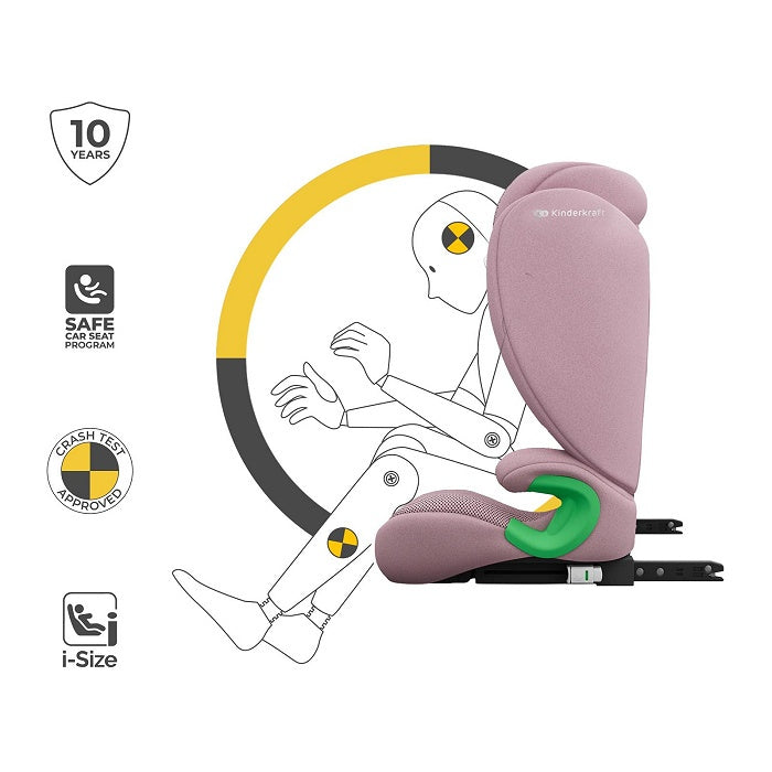 KINDERKRAFT AUTO SEDIŠTE JUNIOR FIX 2 PLUS I-Size 100-150cm PINK