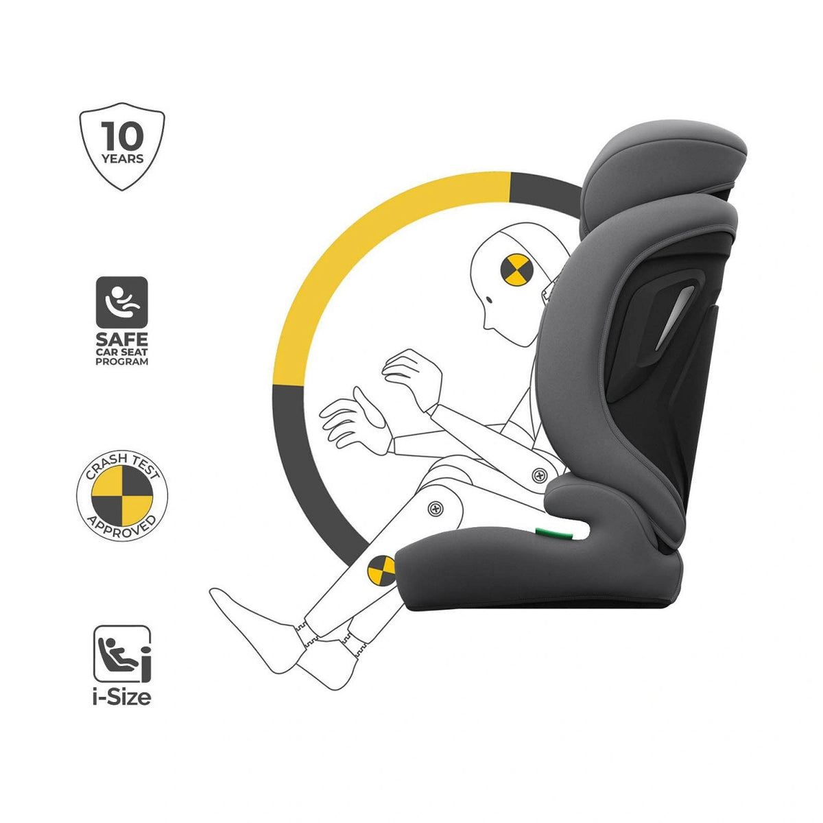 KINDERKRAFT AUTOSEDIŠTE COMFORT UP 2 PLUS I-SIZE GREY
