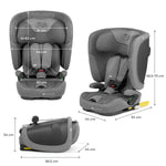 KINDERKRAFT AUTOSEDISTE FIX2GO I-SIZE 76-150CM GREY