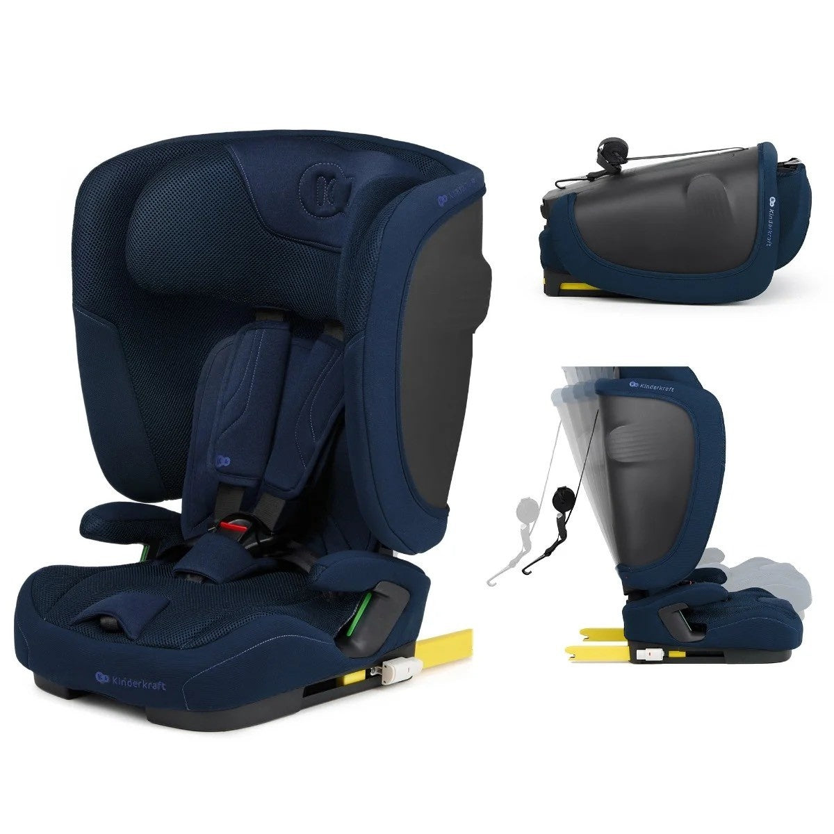 KINDERKRAFT AUTOSEDISTE FIX2GO I-SIZE 76-150CM NAVY