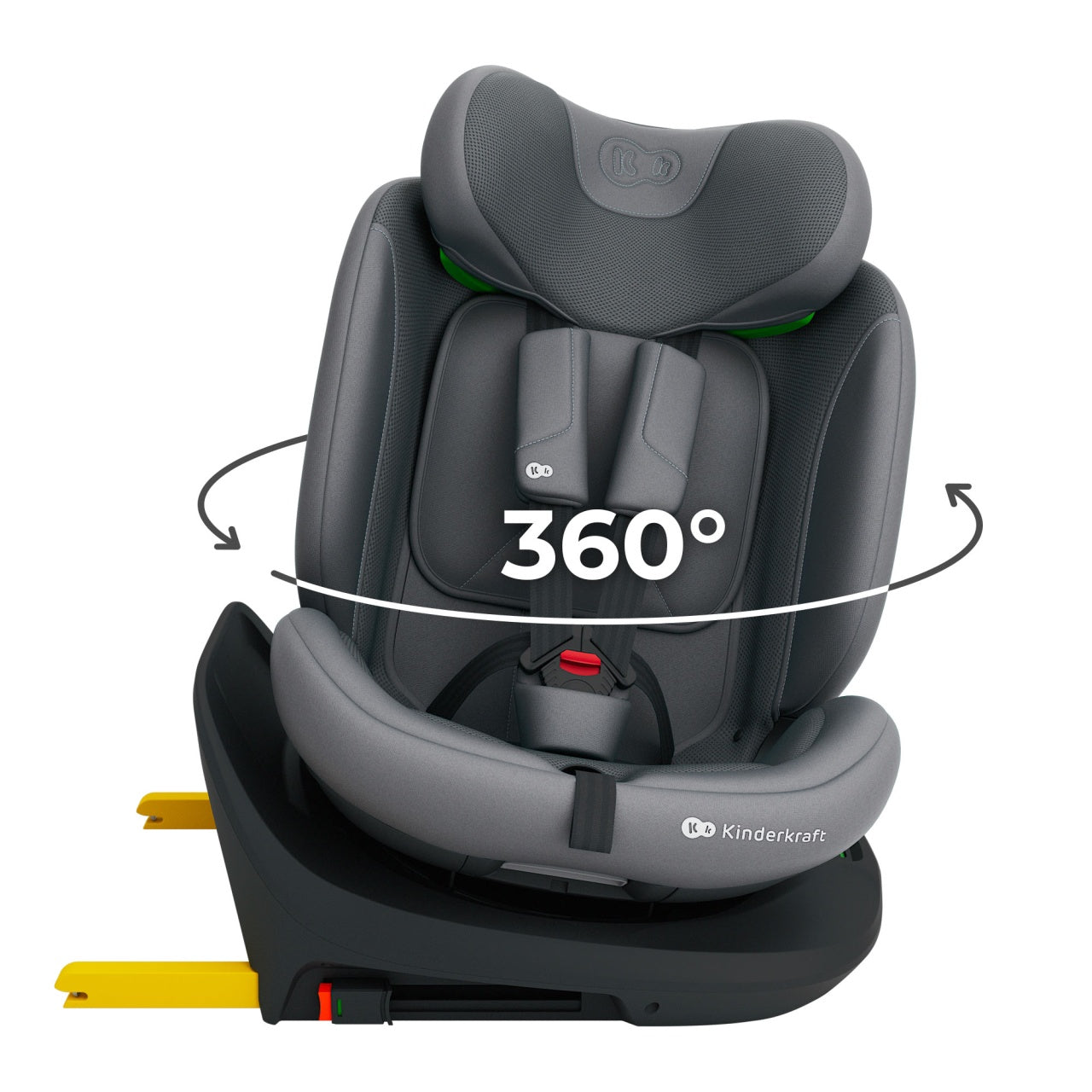 KINDERKRAFT AUTOSEDISTE I-GROW 2 PLUS I-SIZE 40-150 CM GREY