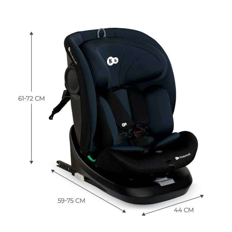 KINDERKRAFT AUTOSEDISTE I-GROW I-SIZE 40-150 CM BLACK