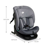 KINDERKRAFT AUTOSEDISTE I-GROW I-SIZE 40-150 CM GREY