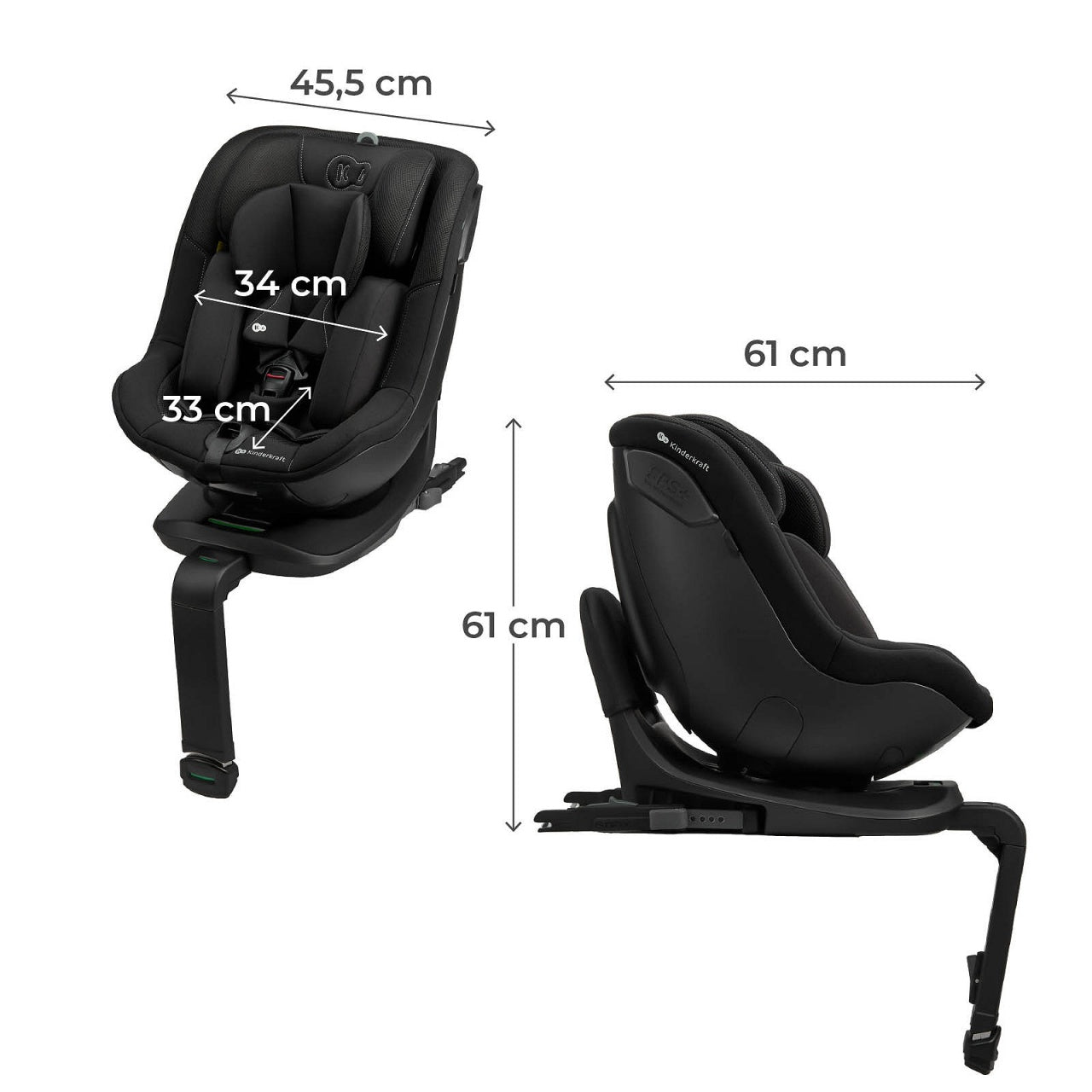 KINDERKRAFT AUTOSEDISTE I-GUARD AIR FLOW BLACK