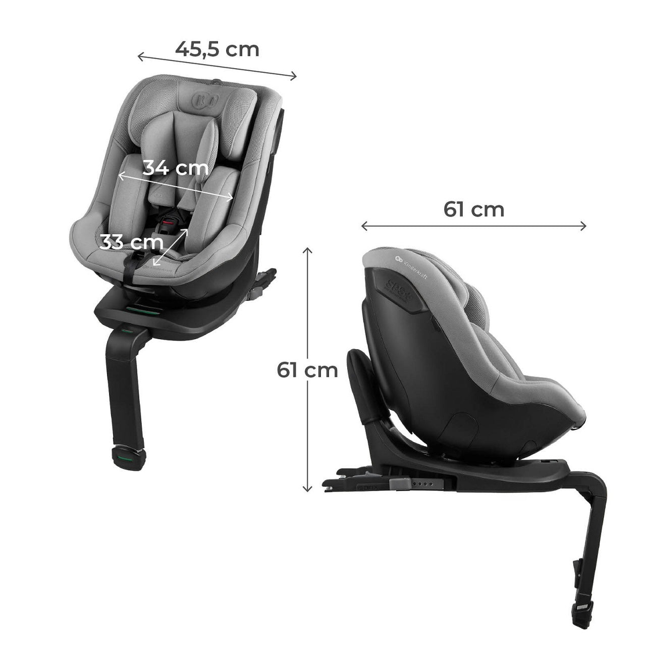 KINDERKRAFT AUTOSEDISTE I-GUARD AIR FLOW GREY