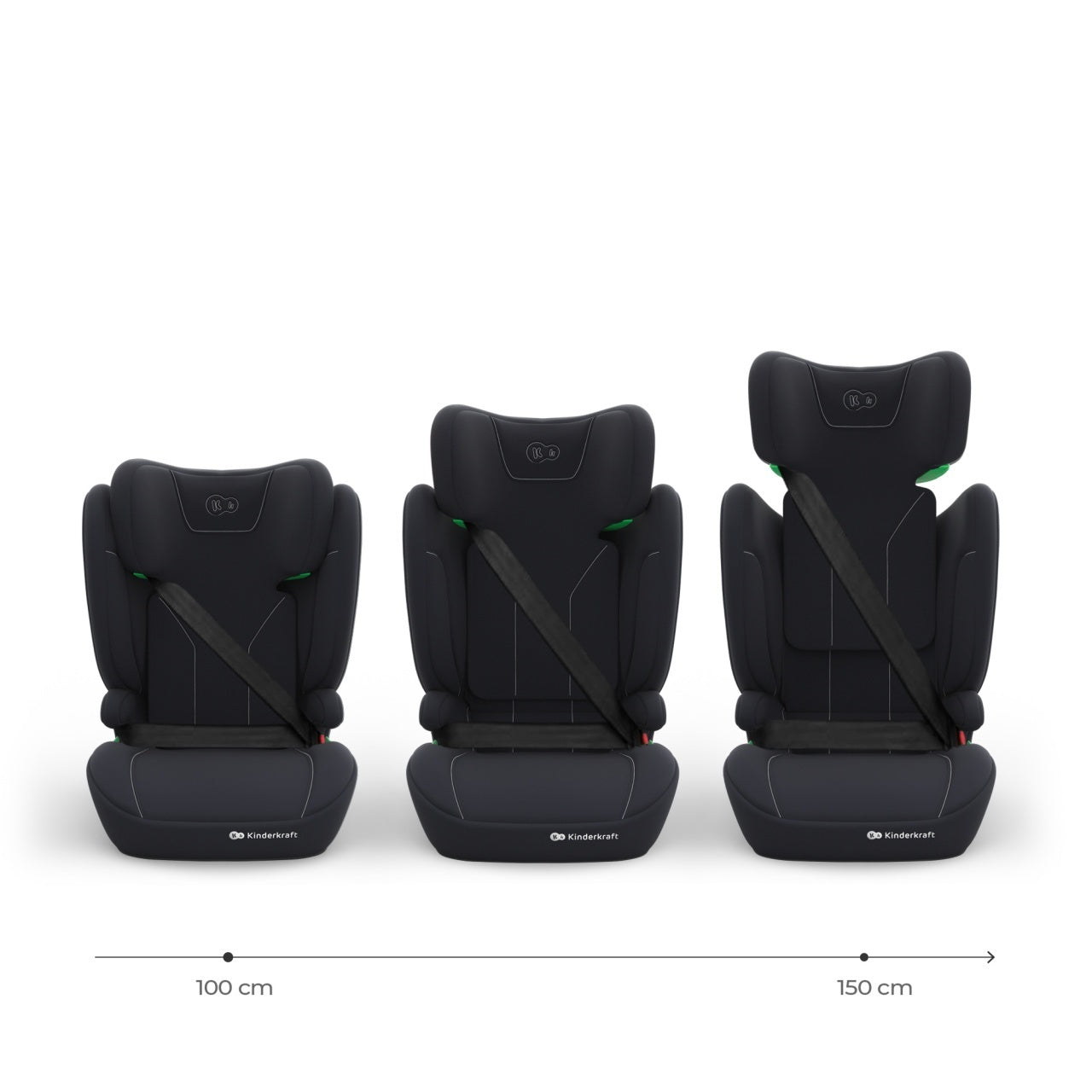KINDERKRAFT AUTOSEDISTE I-SPARK 2 PLUS I SIZE BLACK