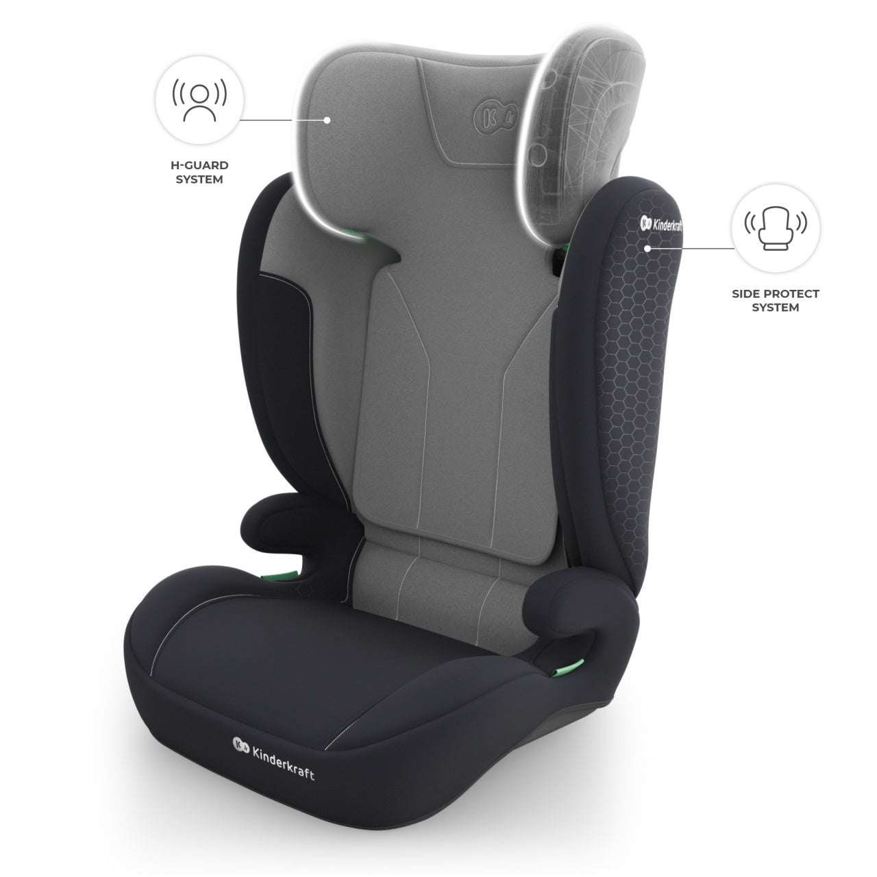 KINDERKRAFT AUTOSEDISTE I-SPARK 2 PLUS I SIZE GREY