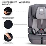 KINDERKRAFT AUTOSEDISTE SAFETY FIX2 I-SIZE 76-150CM GREY