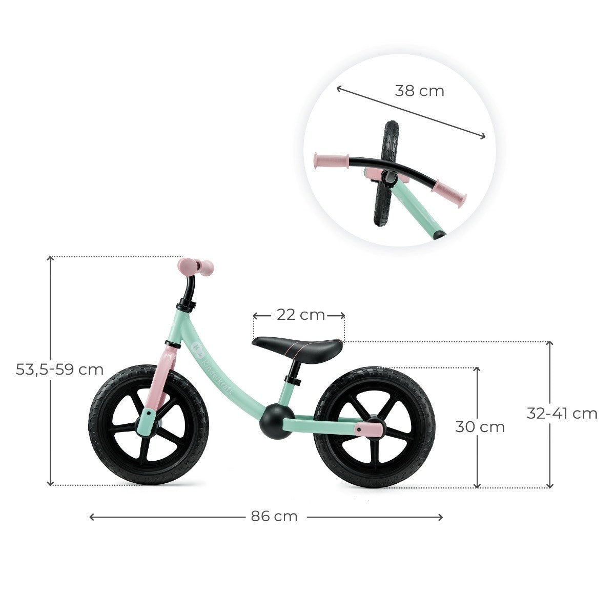 KINDERKRAFT BICIKL GURALICA 2 WAY NEXT CANDY MINT
