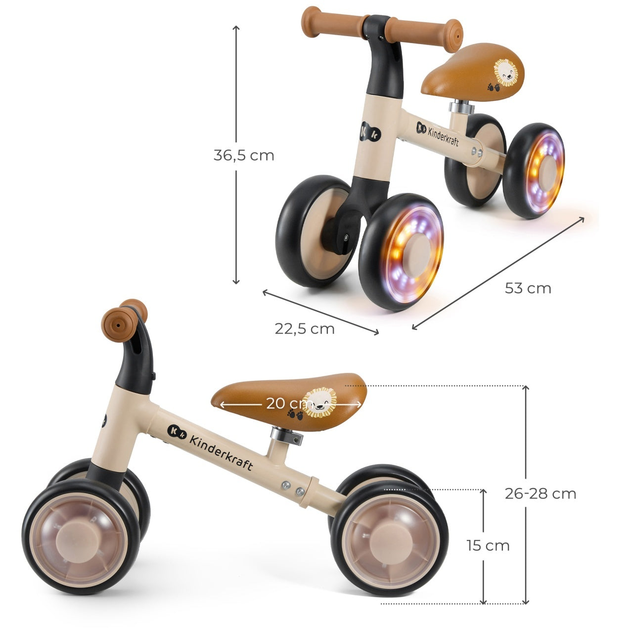 KINDERKRAFT BICIKL GURALICA CUTIE FLASH BEIGE