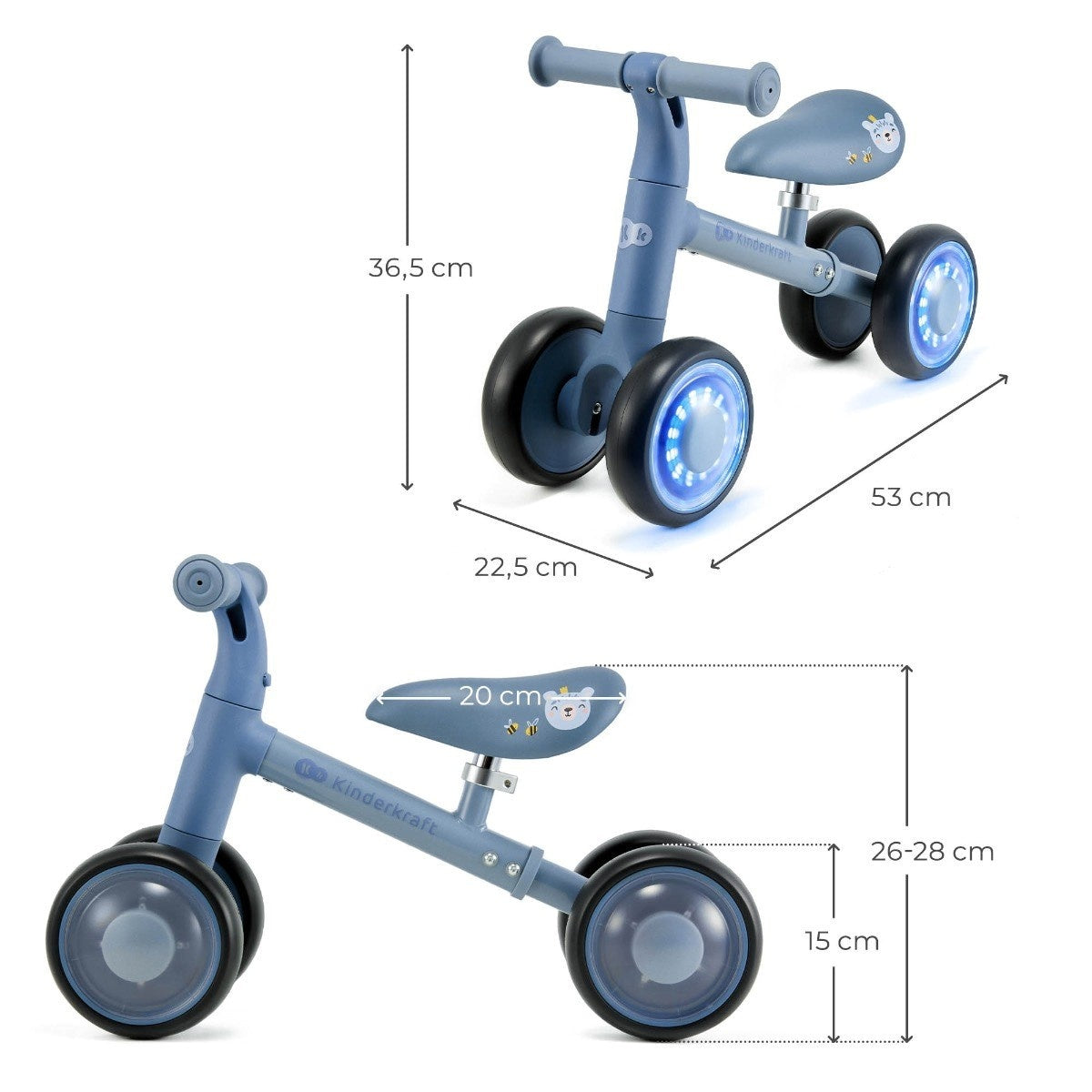 KINDERKRAFT BICIKL GURALICA CUTIE FLASH BLUE