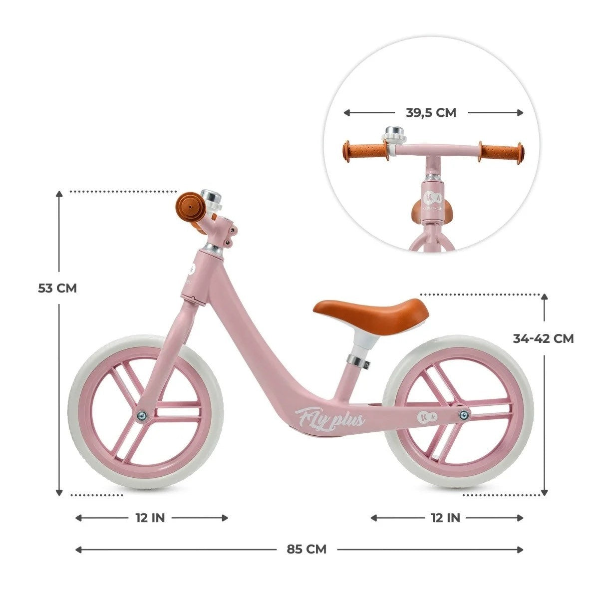 KINDERKRAFT BICIKL GURALICA FLY PLUS POWDER PINK