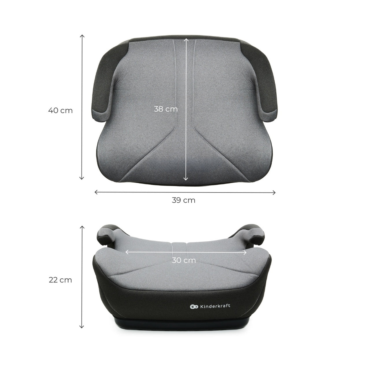 KINDERKRAFT BUSTER I-BOOST2 125-150CM GREY