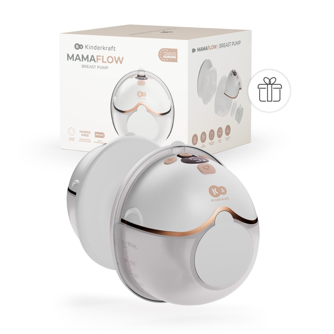 KINDERKRAFT ELEKTRIČNA PUMPICA ZA GRUDI MAMAFLOW GOLDEN