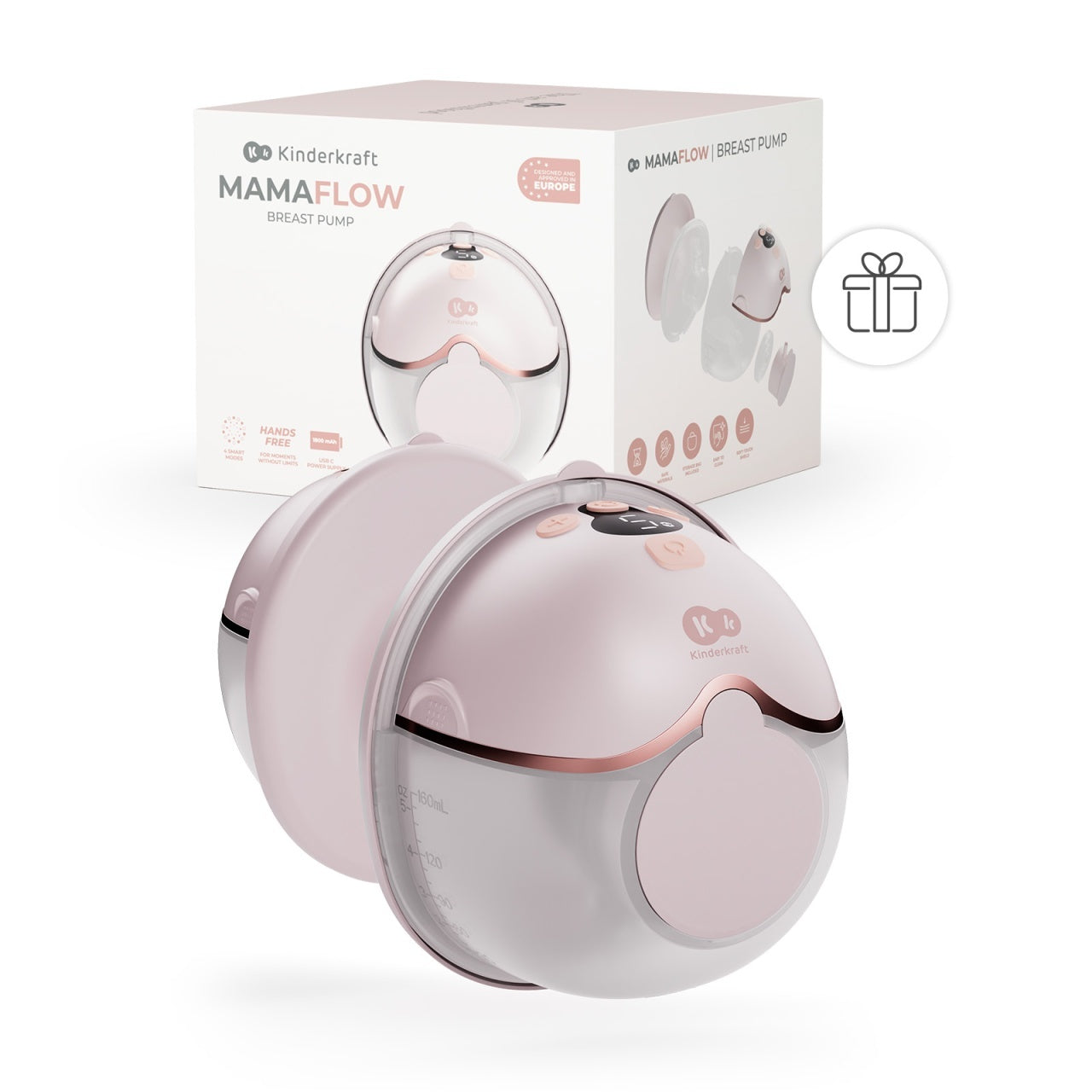 KINDERKRAFT ELEKTRIČNA PUMPICA ZA GRUDI MAMAFLOW PINK