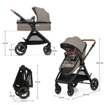 KINDERKRAFT ESME PRO KOLICA ZA BEBE 3U1 SAND BEIGE
