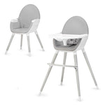 KINDERKRAFT HIGH STOLICA ZA HRANJENJE 2U1 FINI FULL GREY
